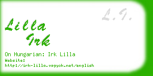 lilla irk business card